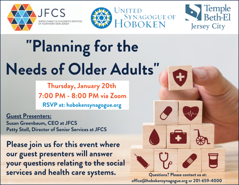 Banner Image for Planning for the Needs of Older Adults - Zoom discussion with JFCS
