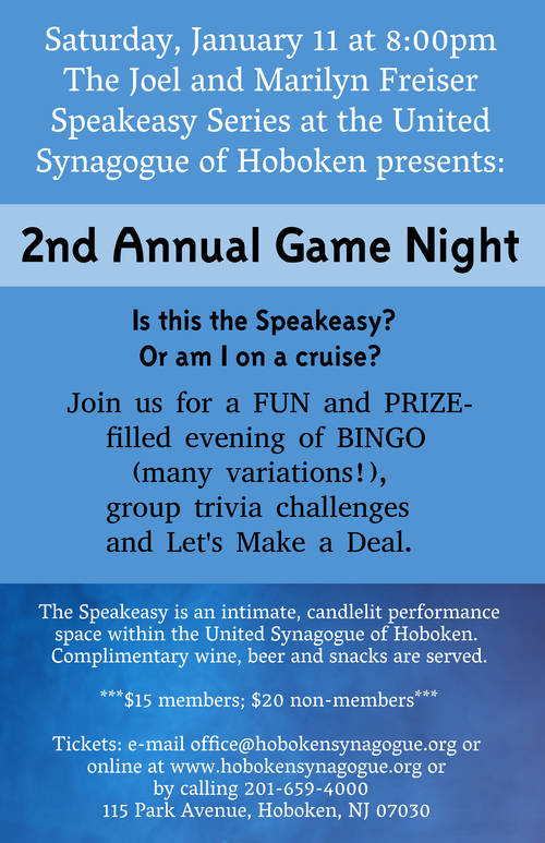 Banner Image for The Speakeasy at USH - Game Night Is this the Speakeasy, or am I on a cruise? 