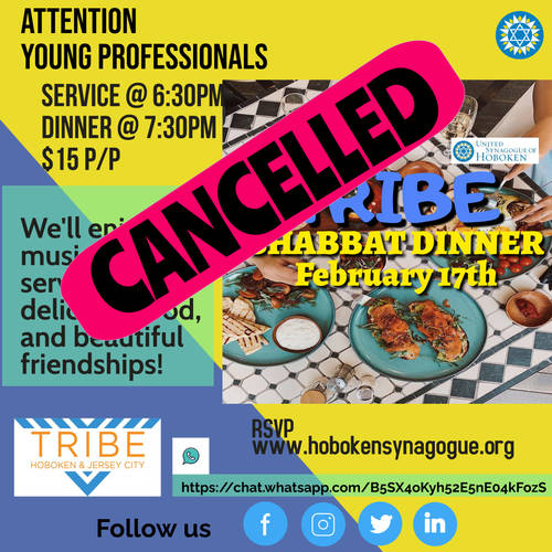 Banner Image for TRIBE Shabbat Dinner (CANCELLED) 