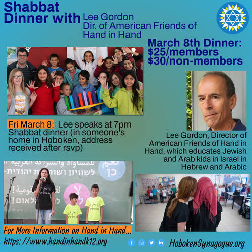 Banner Image for Shabbat dinner with Lee Gordon, Director of American Friends of Hand in Hand
