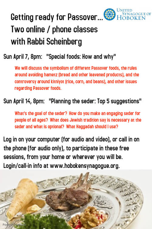 Banner Image for Getting Ready for Passover ... Online/phone classes with Rabbi Scheinberg