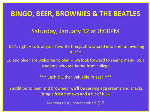 Banner Image for Bingo, Beer, Brownies and the Beatles!