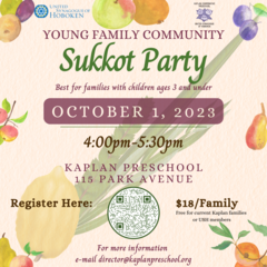 Banner Image for USH/Kaplan Preschool Young Family Community Sukkot Party